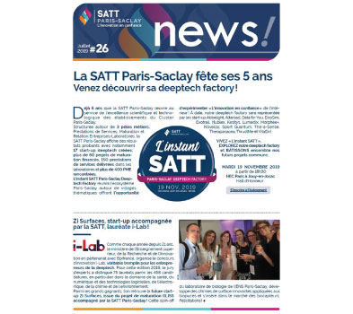 Newsletter SATT Paris-Saclay
